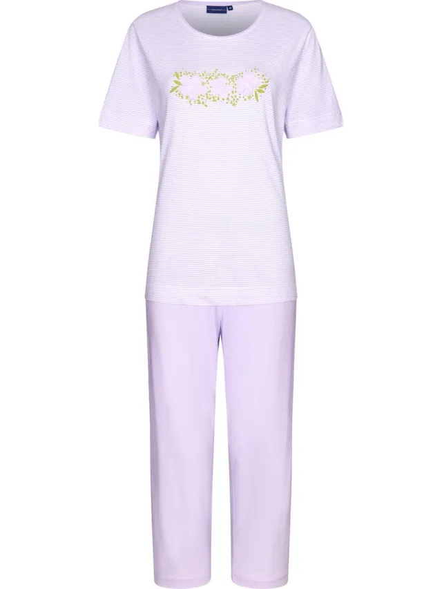 Pastunette Blossoms - Dames Pyjamaset - Paars - Katoen