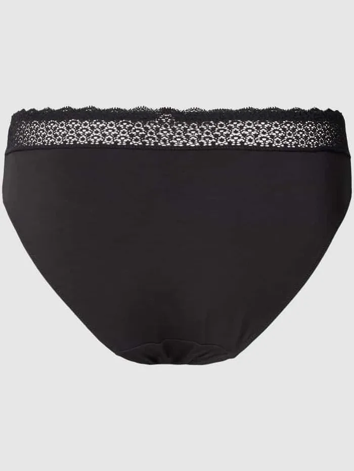 Triumph Slip met kant model 'Feel of Modal' in set van 3 zwart, foto 2