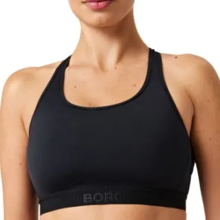 Björn Borg Low Support sportbeha zwart Zwart,Beige,Wit,Blauw
