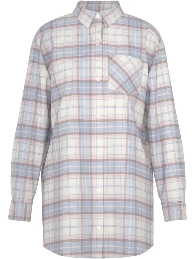 Mey Damen Oversized Nachthemd Serie Winter Sleep Powder Blue
