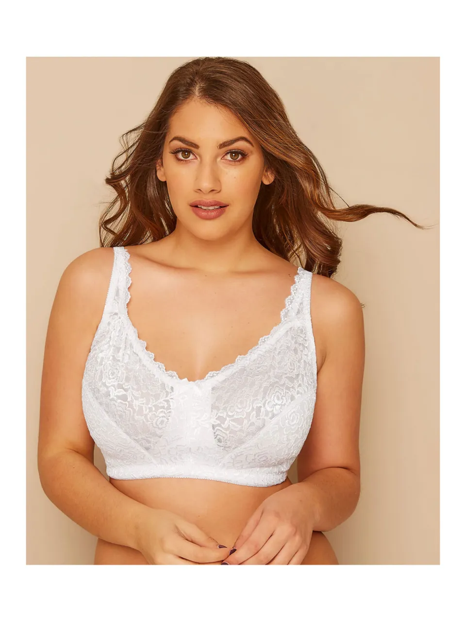 Yours Kanten Bh Zonder Beugel In Wit Bestsellersize, foto 5