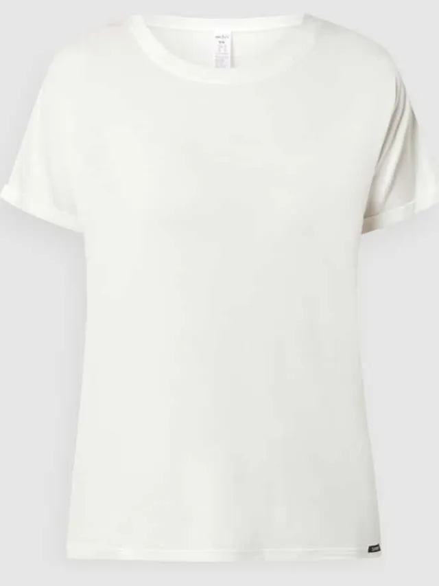 SKINY T-shirt van een mix van viscose en elastaan, model 'Every Night In' offwhite, foto 2