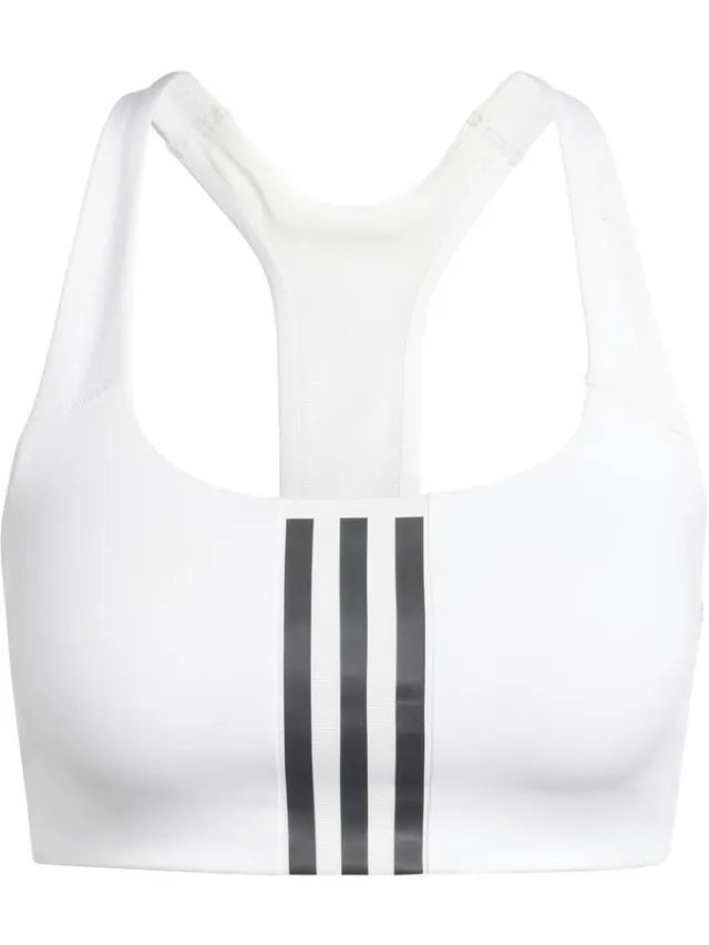 Adidas Powerimpact Medium Support 3-Stripes sportbeha wit