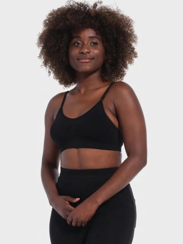MAGIC Bodyfashion Comfort Bra Bamboo with Spaghetti Straps Dames Beha Zwart