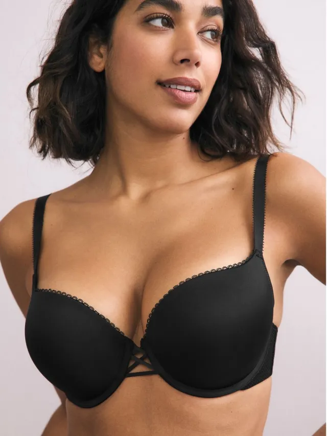 Next Dames - Diepuitgesneden triple boost push-upbeha A-DD - Zwart Black