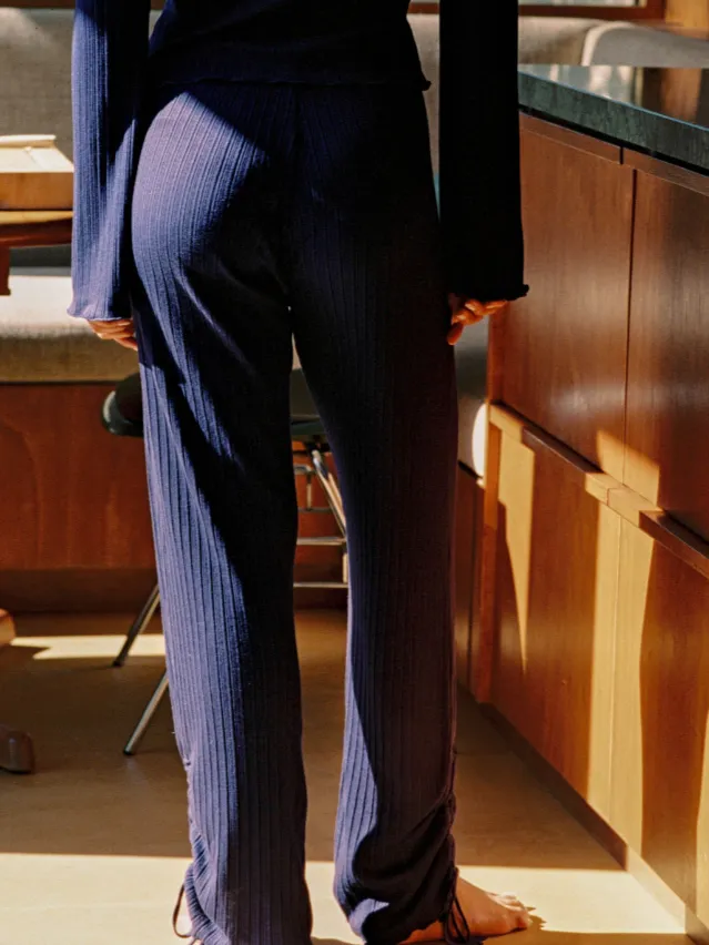 Nénés dames vegan Broek Nira Blauw, foto 2
