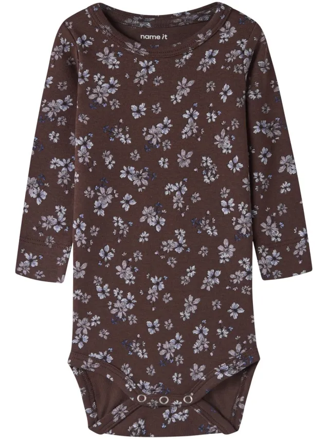 NAME IT Romper Print Chicory Coffee1