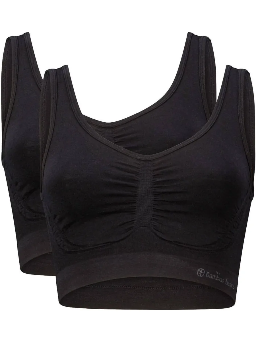 Bamboo Basics Nova niet-voorgevormde bh-top zwart, foto 2