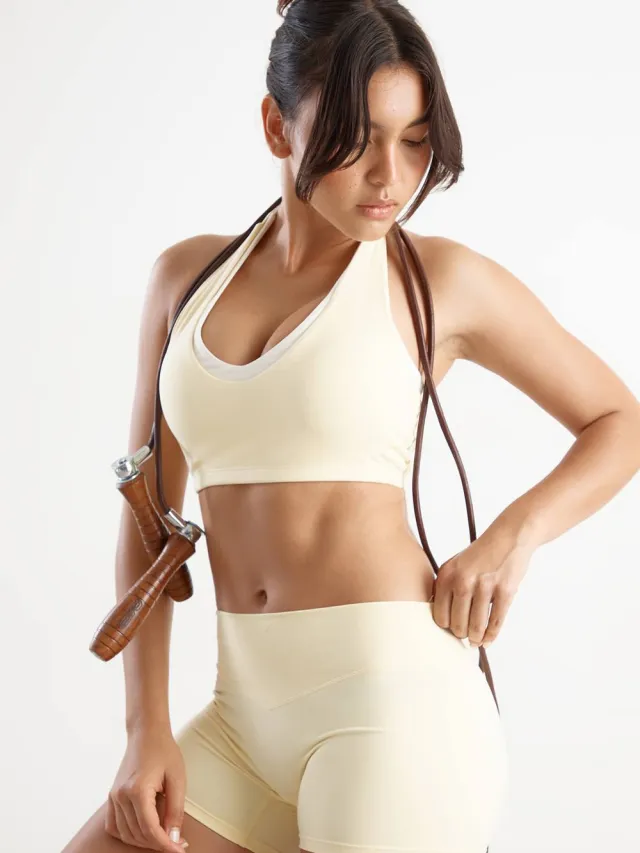 DSGN Studio Dames Dsgn Studio Ultra Sculpt Halter Neck Bh Citroen