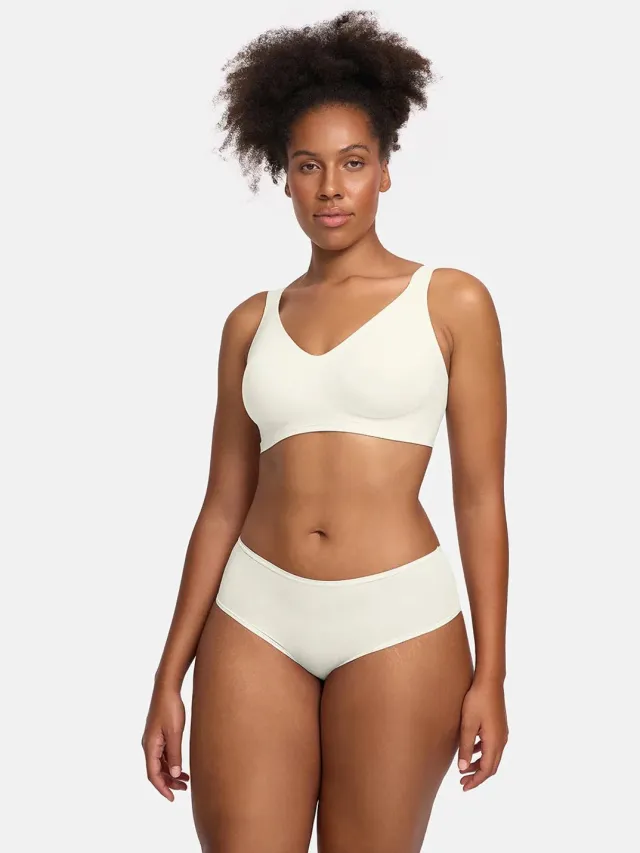 cfab Comfort Minimizer BH - Ecru - 2XL - BH Zonder Beugel Voorgevormd - Ondergoed - Naadlos