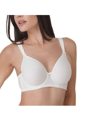 Sassa Stripe Jacquard Spacer Bra Beige,Wit