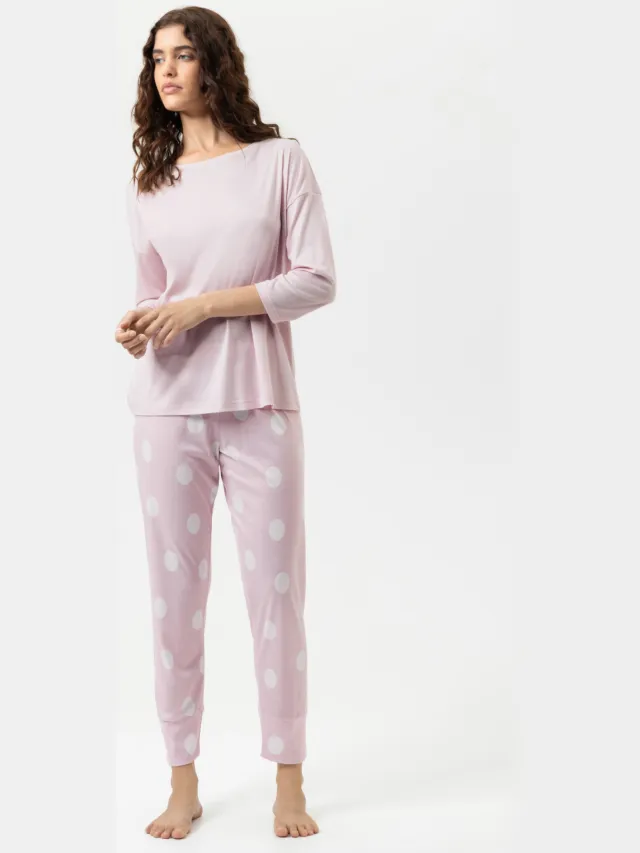 Mey Pyjama Serie Pretty Dots Pink Parfait roze