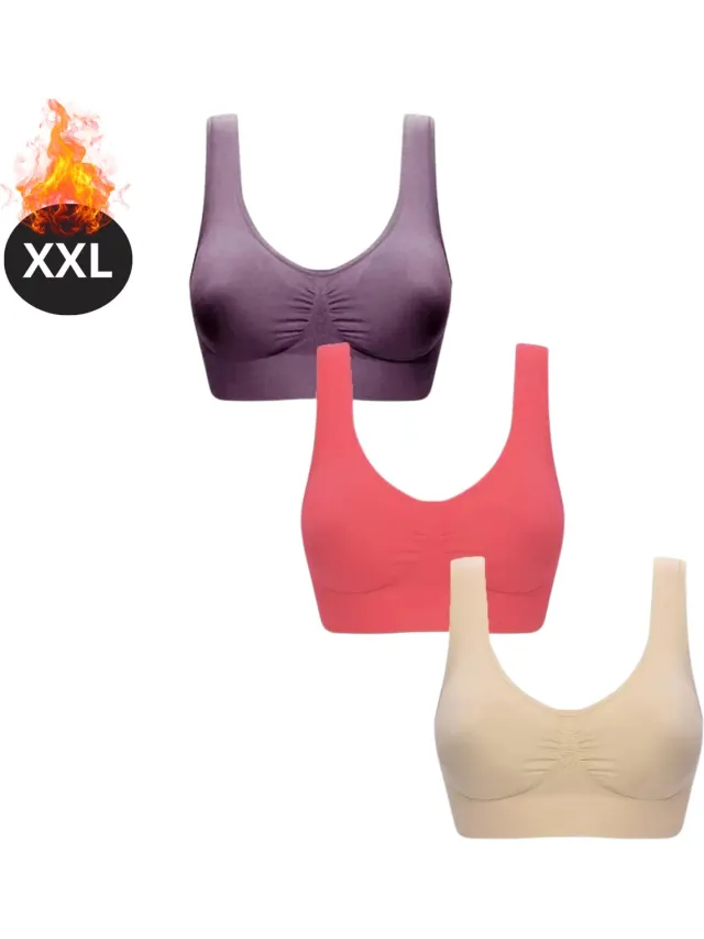 Nivard BH Set Zonder Beugel - Zonder Bandjes - Push-up Bh's - Comfort Beha - Comfortabel - Sterk - Dames - 3 Pack - Gemengd 1