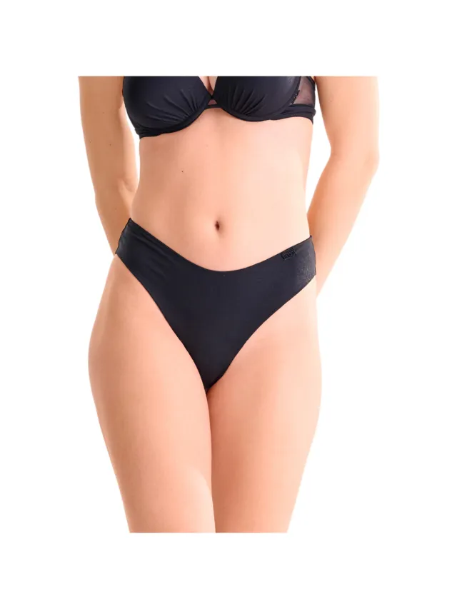 Lisca Tanga's Lisca Braziliaans laag uitgesneden SHINY SECRET Zwart