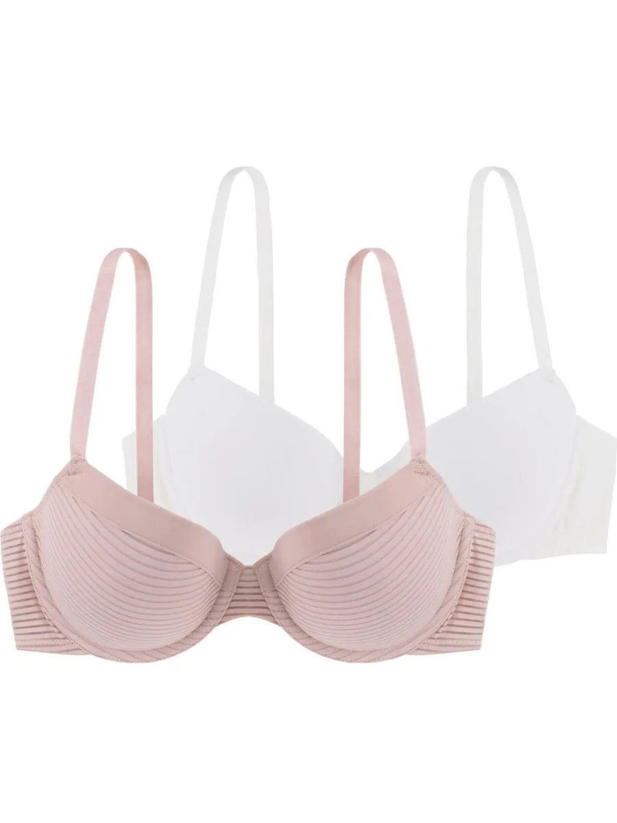 Dorina Louise voorgevormde beugelbh roze/ecru, foto 2