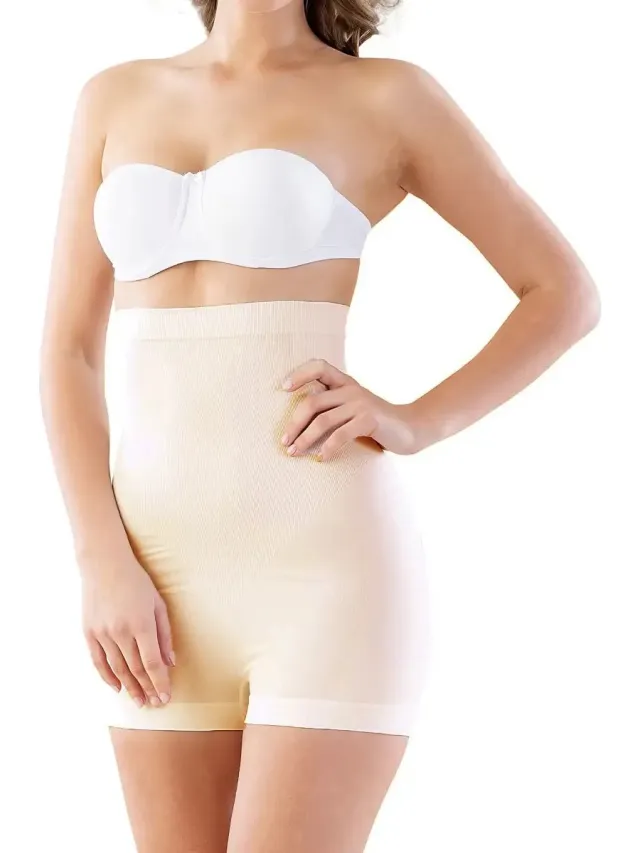 CM CASY MILLER Casy Miller Corrigerende Short - Naadloos - Hoge correctie shapewear taille boxershort - Huid /