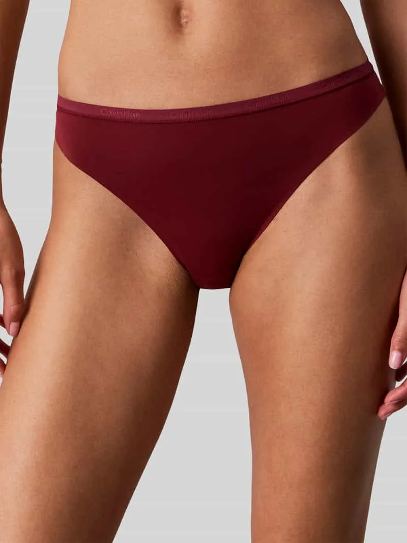 Calvin Klein slip met naadloze ribboorden bordeaux, foto 4