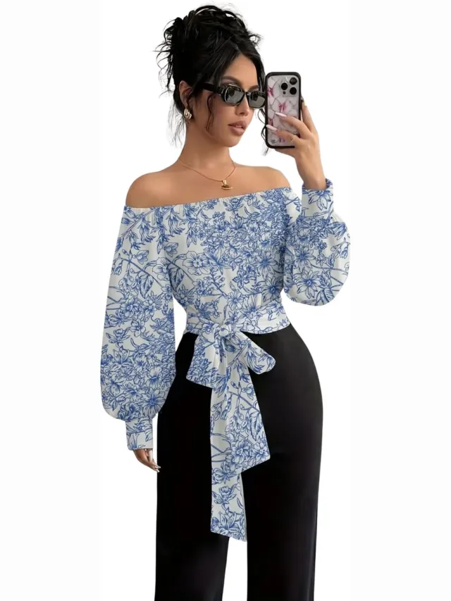 Currero Topje Dames Polkadots - Mouwloze Top - Singlet - Kleding - Shirt - Blouse - Kort - Volwassen - Hemelsblauw