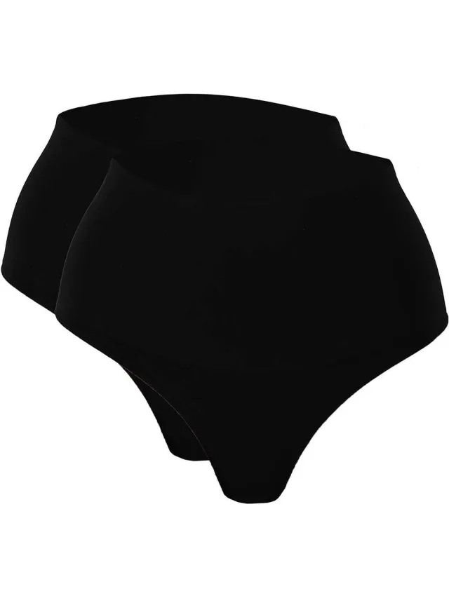 Sarlini Dames Corrigerende String Naadloos 2-Pack Zwart
