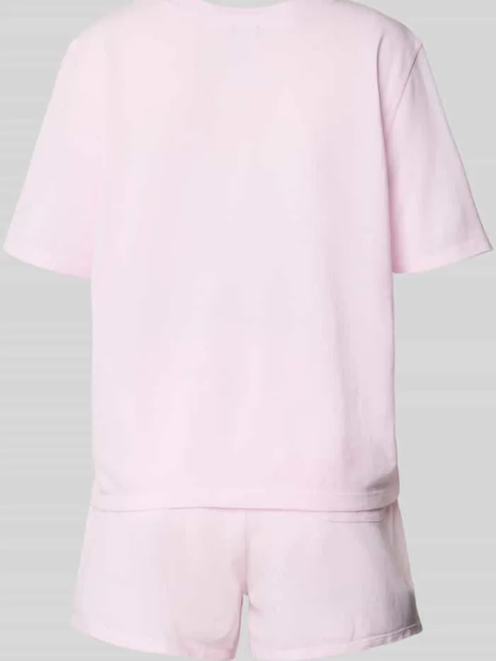 Polo Ralph Lauren Pyjama met logostitching, model 'OXFORD' roze, foto 2
