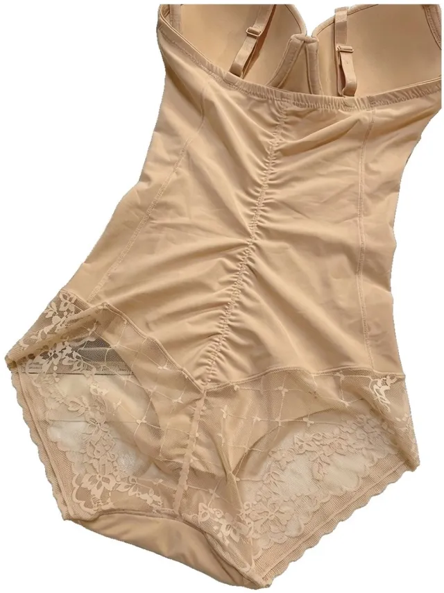 Currero Bodysuit Dames - Shapewear - Bodystocking - Corrigerende Body - Ingebouwde BH - Vormgevend & Afslankend Effect - Abrikoos