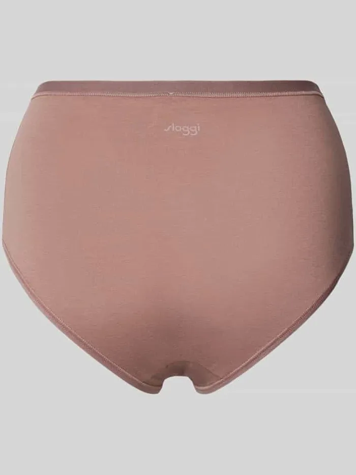 Sloggi High waist broek met labelprint roodbruin, foto 2