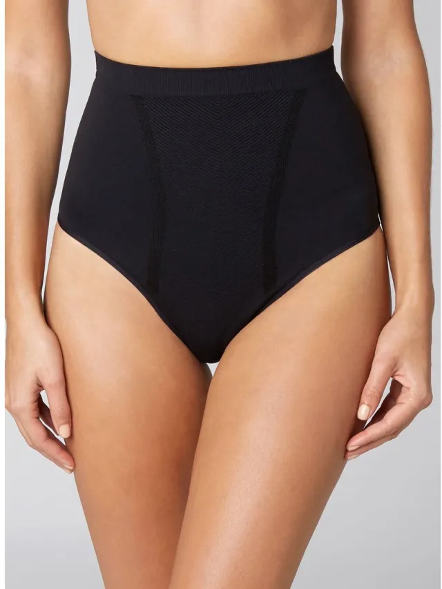 Next Dames - Vormgevende naadloze slip voor gladdere dijen met stevige buikcorrectie - Zwart Black