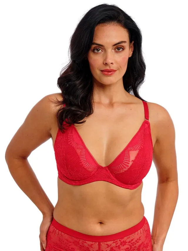 Wacoal Sensu Lace Plunge Beugel BH Salsa Rood
