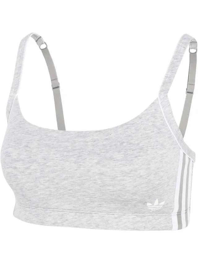 Adidas Originals Bralette Originals Adicolor Comfort Flex Cotton Grijs