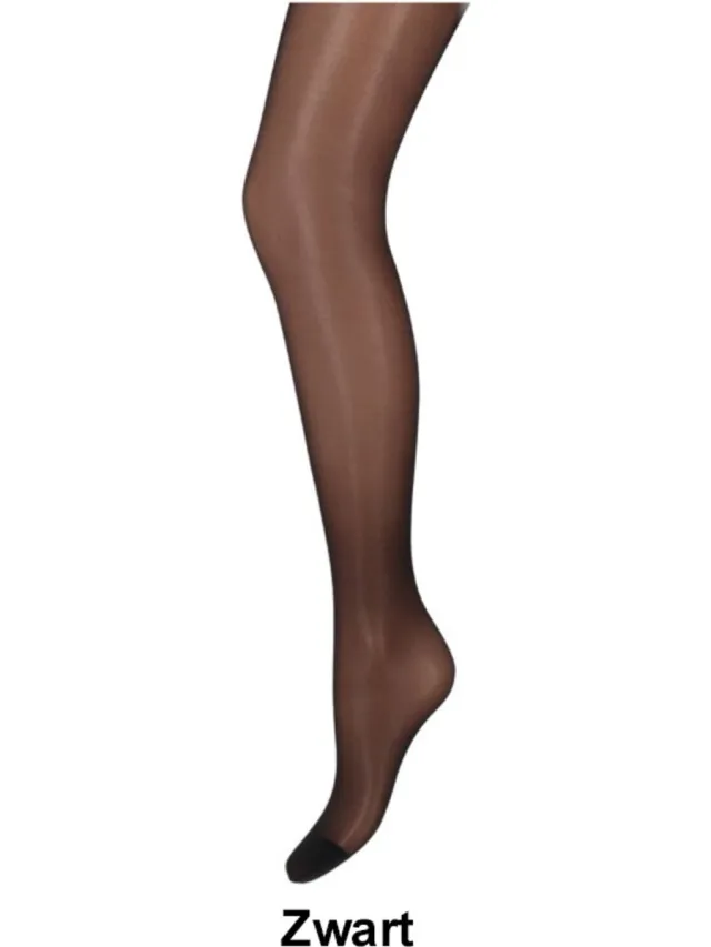 Elegance Lycra - 15 Den - Glanzende Transparante Panty - Zwart - Voordeelset 3 stuks!!