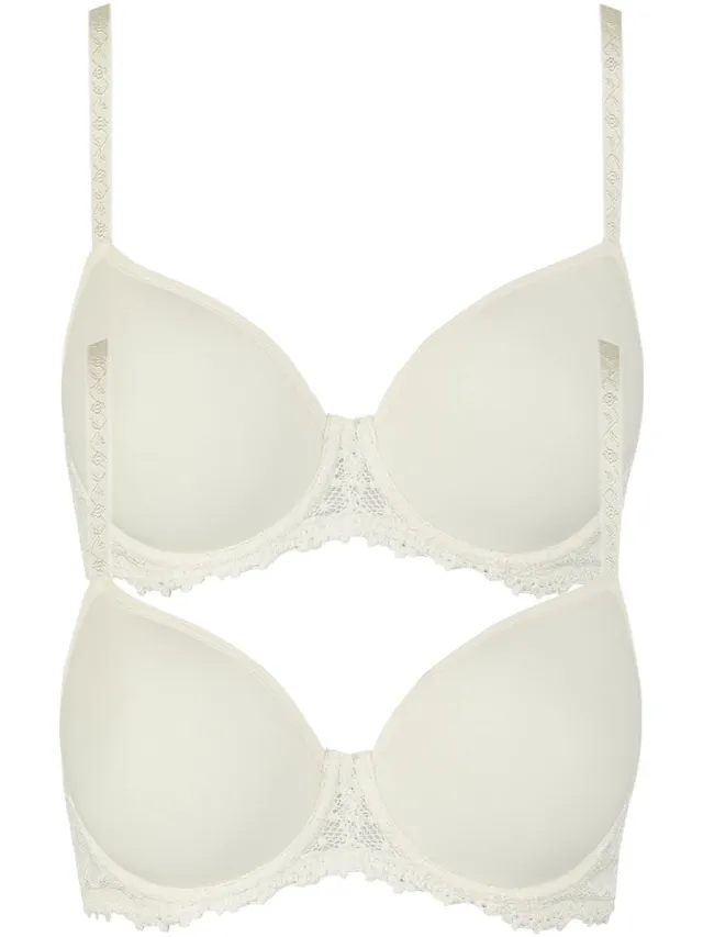Nina von C. 2-pack spacer bh met beugel Millefleurs Champagne Champagne