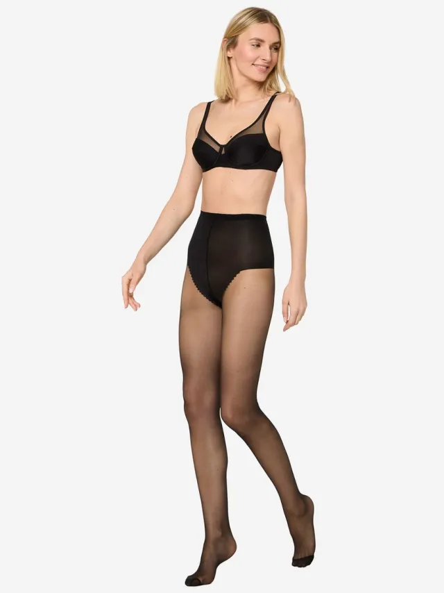nur die Feinstrumpfhose Seidenfein In Shape 15 DEN zwart