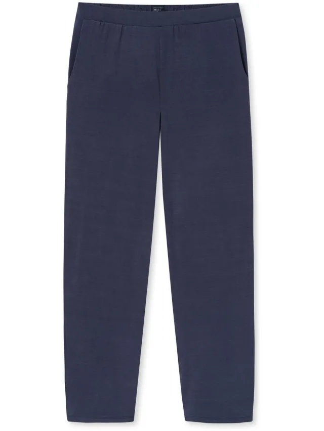 Schiesser Mix + Relax Long Dames Pyjamabroek - donkerblauw Blue
