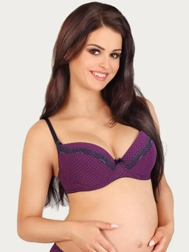 Lupoline Purple Polka Dots zwangerschapsbh paars