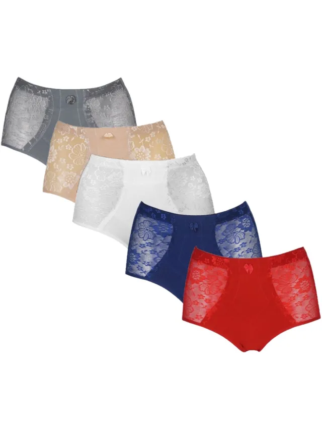 J&C JC 5-Pack Licht corrigerende dames slips H201 ass Grijs