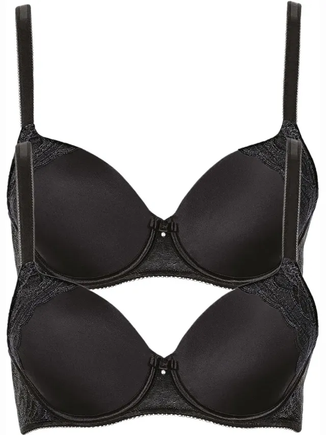 Lisca 2-pack cup BH Evelyn zwart
