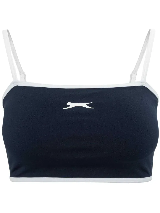 Slazenger Sportbeha voor dames met contrasterende details (Marine) Marineblauw