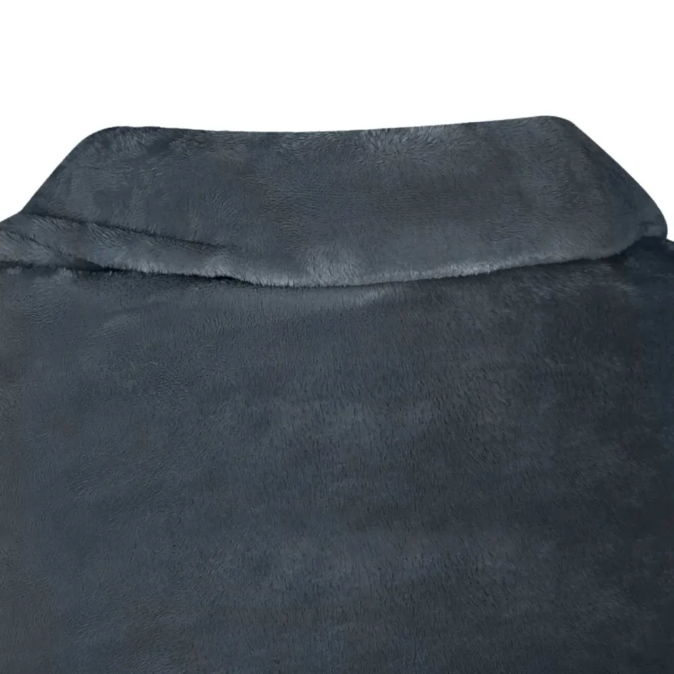 vidaXL Deken hoodie Marineblauw F Flanel, foto 4