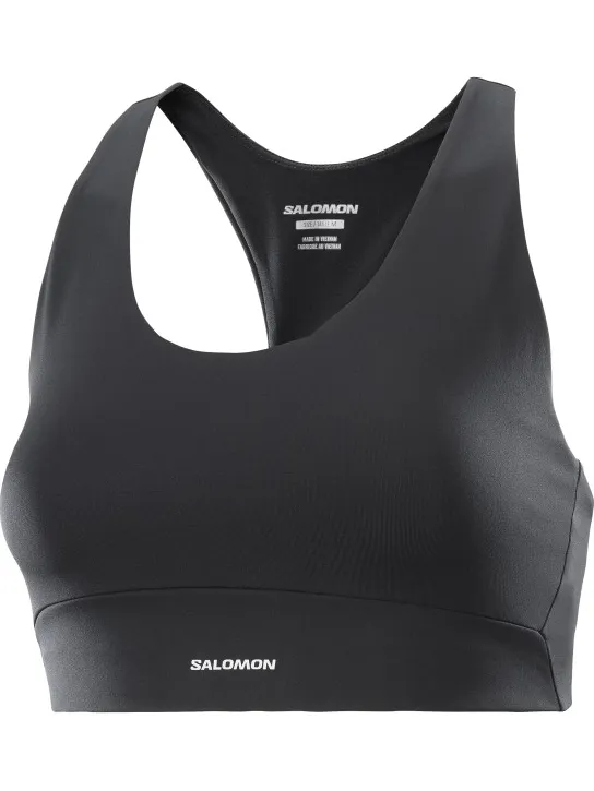 Salomon SHKout Core Bra sportbeha zwart Zwart/Grijs