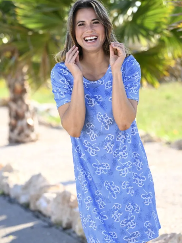 Ringella Bloomy – Nachtkleed – 6251003 – Azur Blauw –