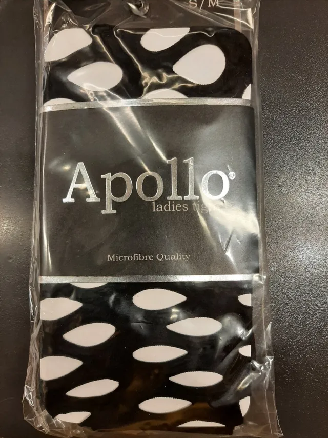 Apollo Panty-Grote gaten-Zwart