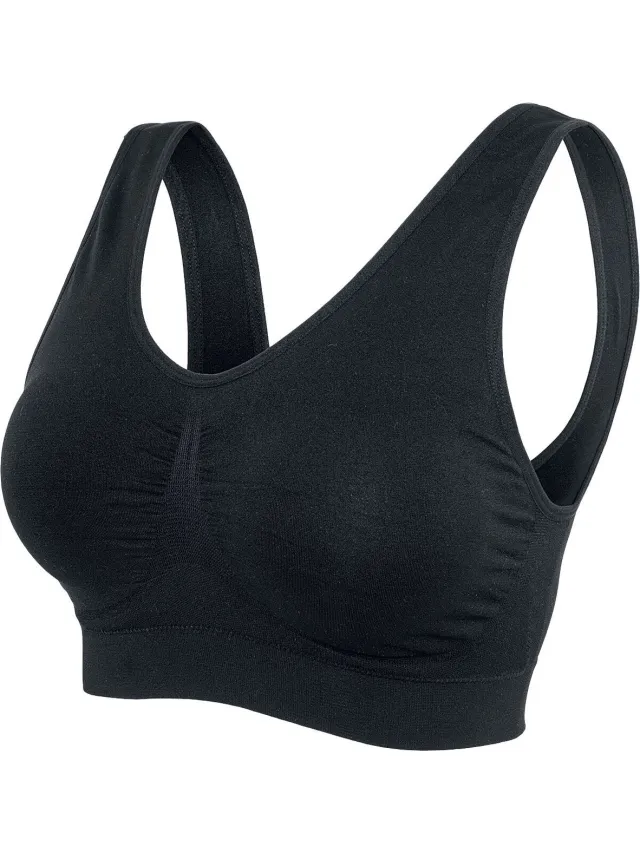 Urban Classics Padded Sports Bra Dames BH - zwart