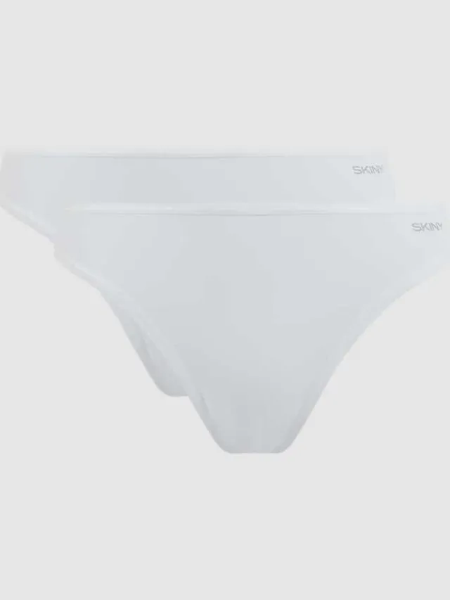 SKINY String van microvezel in een set van 2 stuks Wit