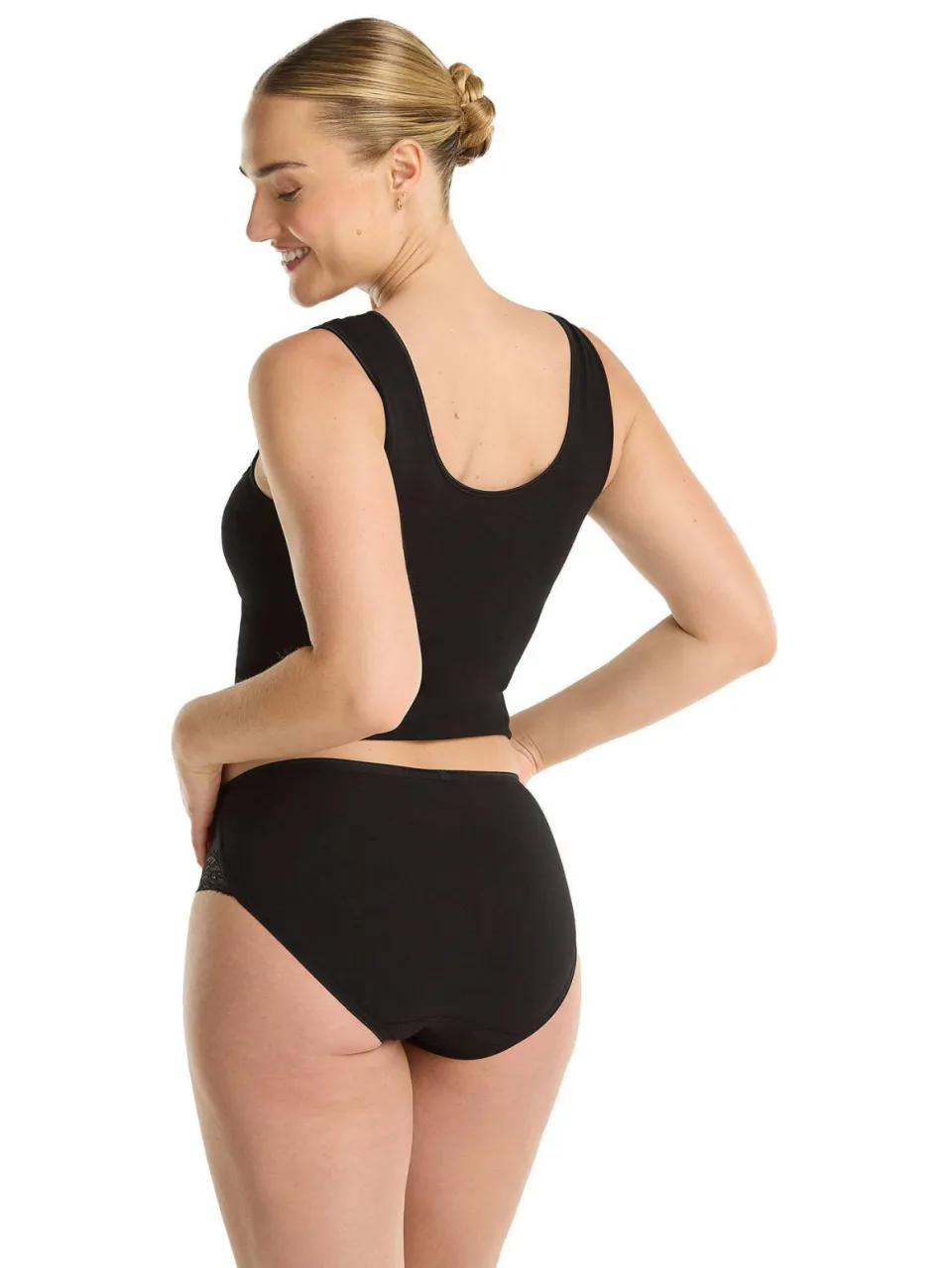 Ten Cate Basic midislip met kant zwart, foto 4