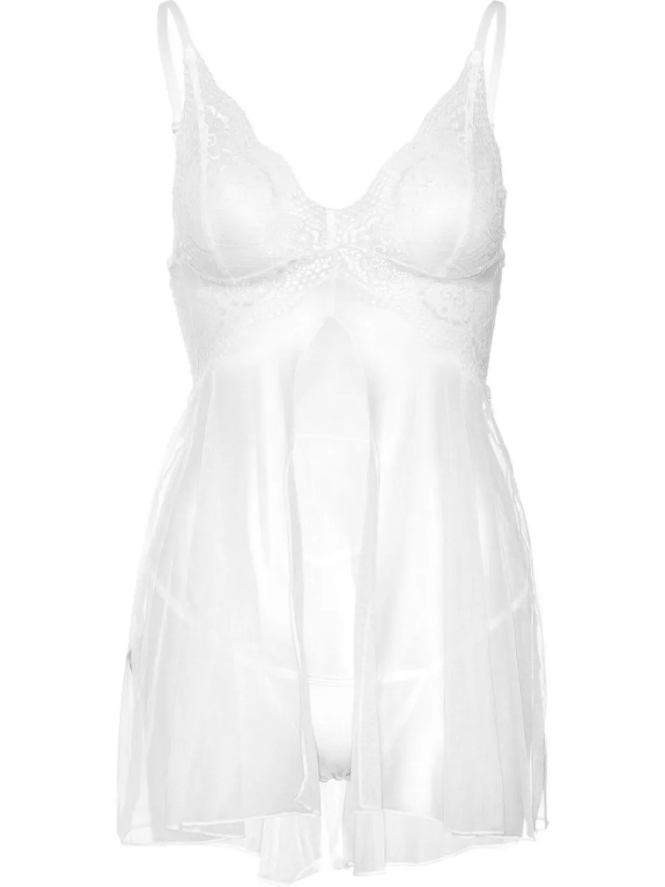 Daring babydoll met string wit, foto 3
