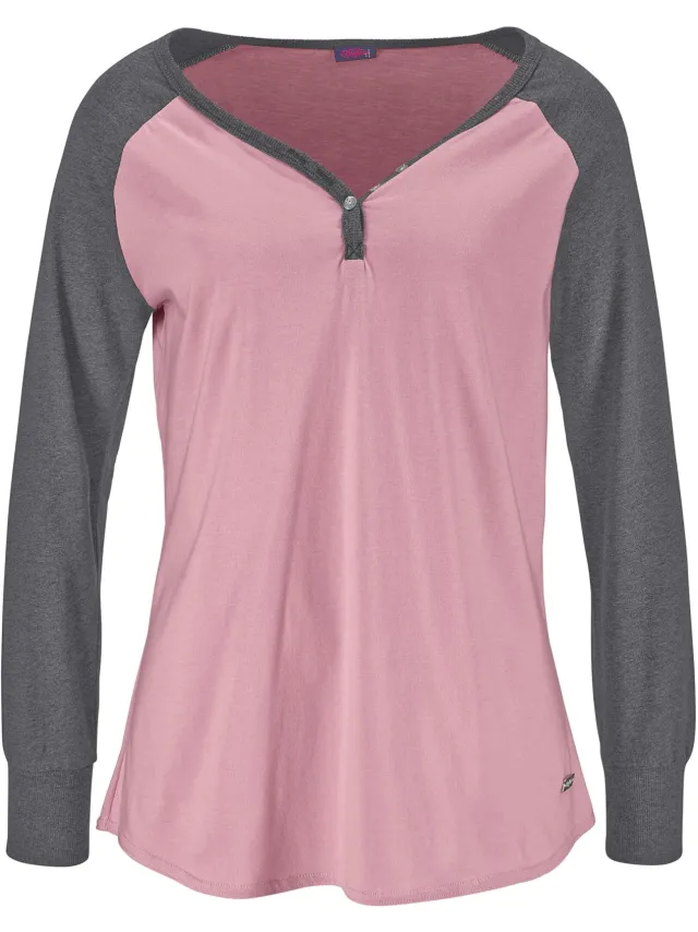 Pyjama roze/antraciet gemêleerd