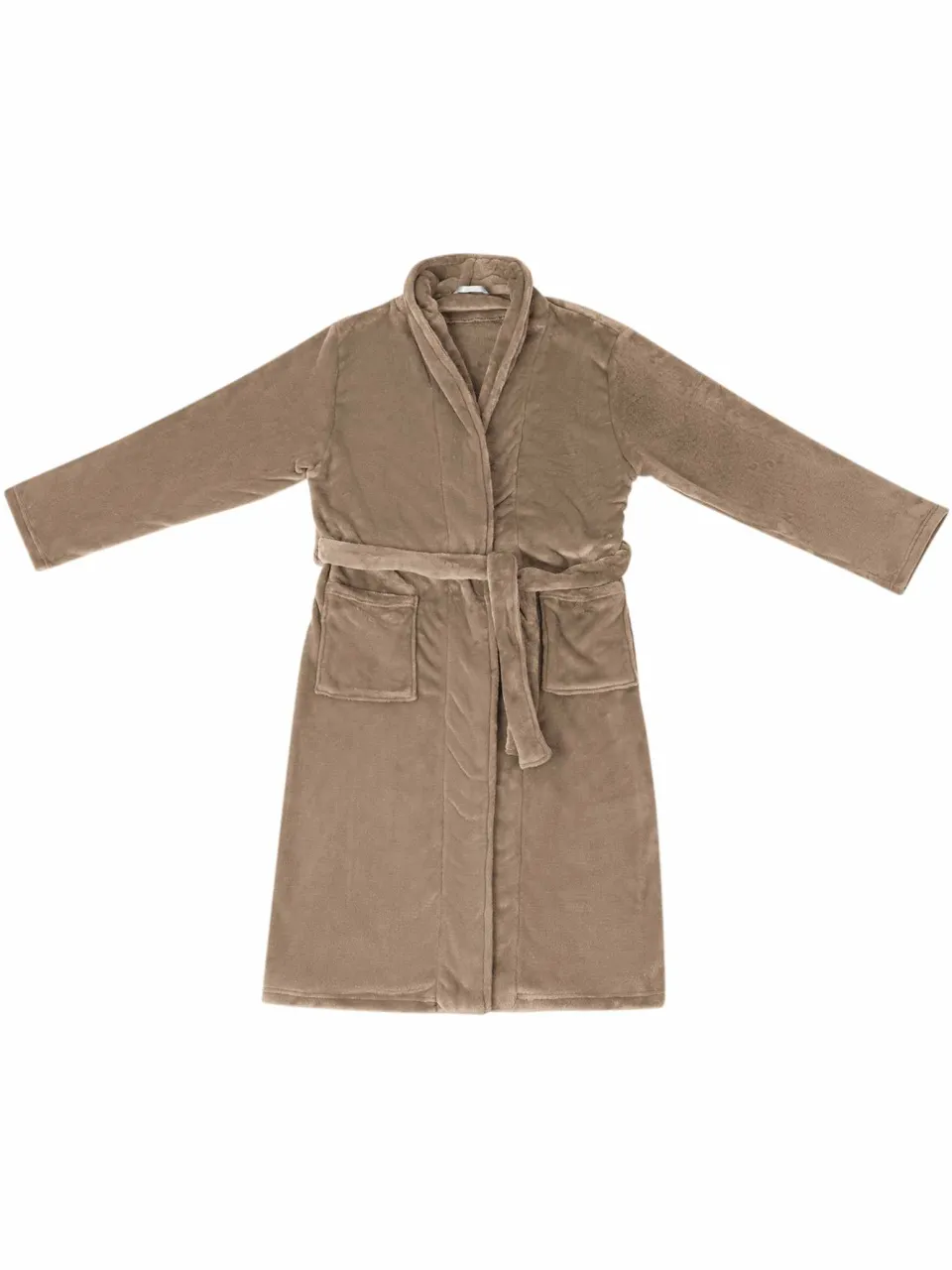 vidaXL Badjas zonder Kap Kameel xxxl Flanel bruin, foto 2
