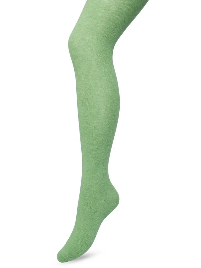 Bonnie Doon Biologisch Katoenen Maillot Dames Licht Groen maat 40/42 L - Uitstekende pasvorm - Gladde Naden - OEKO-TEX gecertificeerd - Bio Cotton Tights - Duurzaam Huidvriendelijk Bio Katoen - Lichtgroen Gemeleerd - Loden Frost Melee - BP051900.274