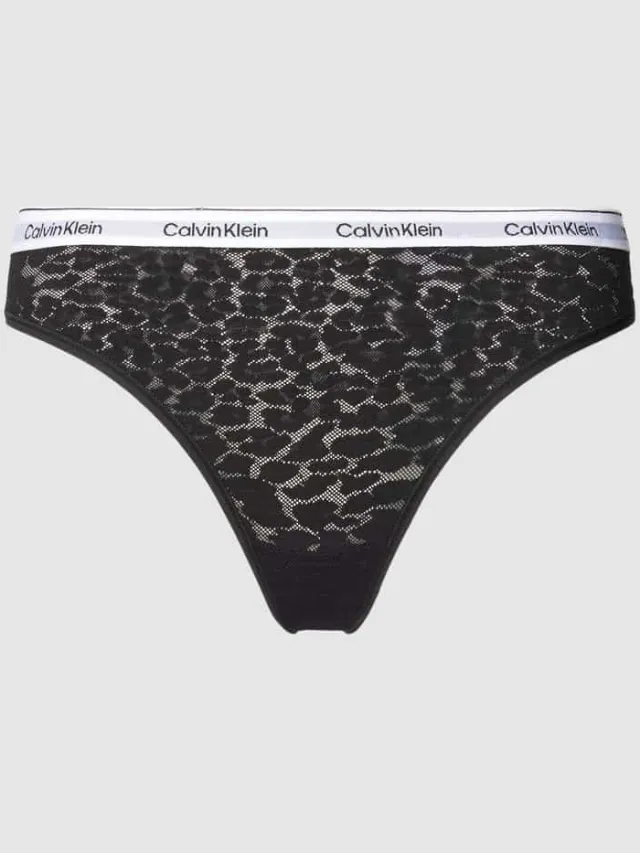 Calvin Klein String met dierenprint zwart, foto 2