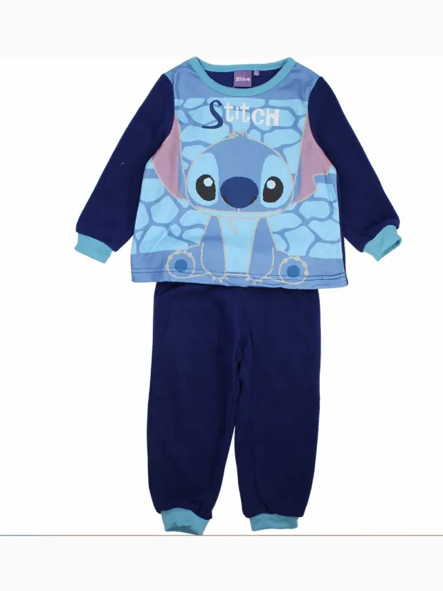 Difuzed Lilo & Stitch fleece pyjama Maat 5 jaar blauw